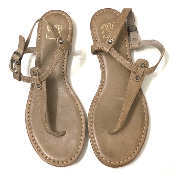 Frye Shoes - Frye Carson  Woman’s Brown T Snap Sandals